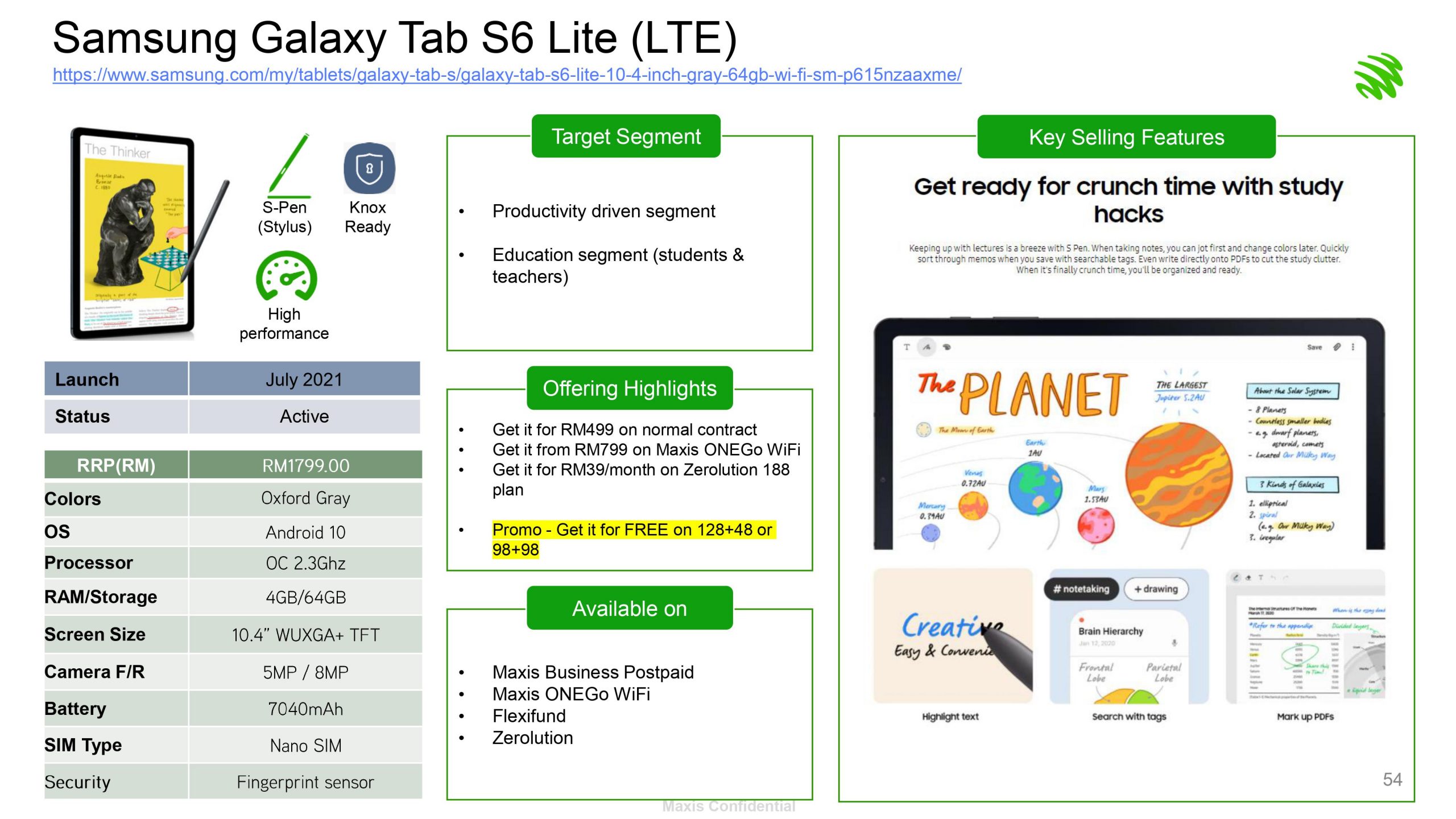Samsung Galaxy Tab S6 Lite